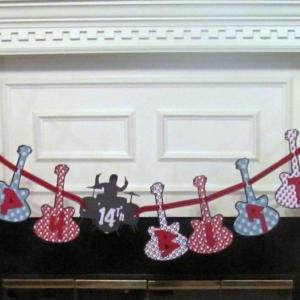 Rock Star Personalized Birthday Banner Featuring..