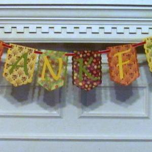 Fall Themed Thankful Banner For Your Thanksgiving..