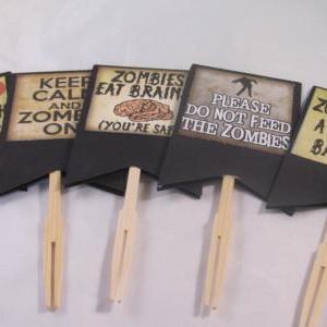 Zombie Halloween Cupcake Topper/cocktail Forks..