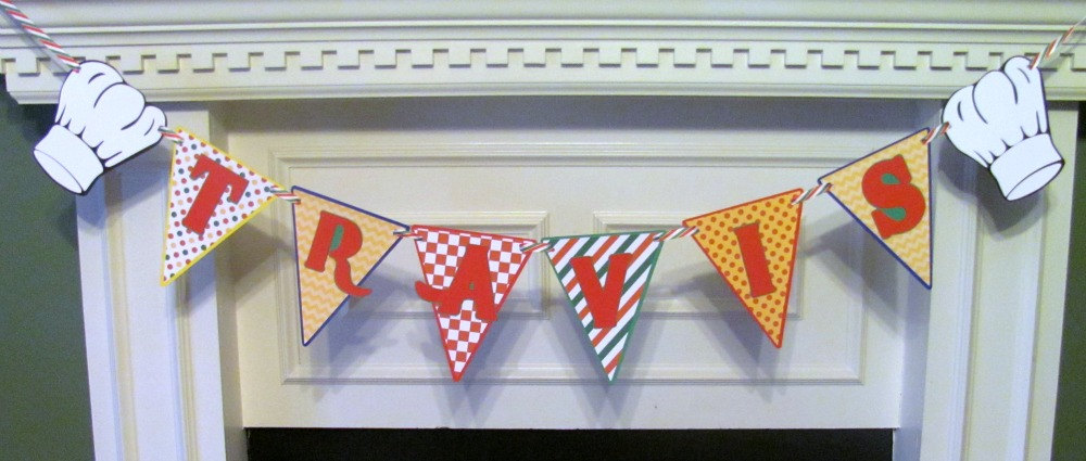 Pizza Party Birthday Banner With Personalized Name Banner For The Chef/birthday Honoree