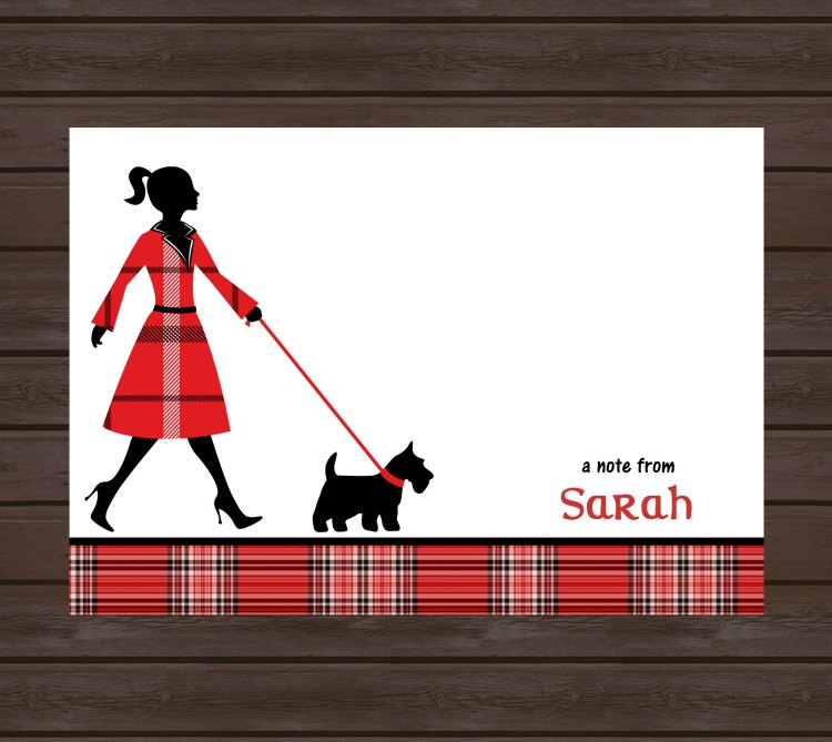 Dog Card/Personalized Note Card For The Dog Lover/ Stationery/ Set Of 8