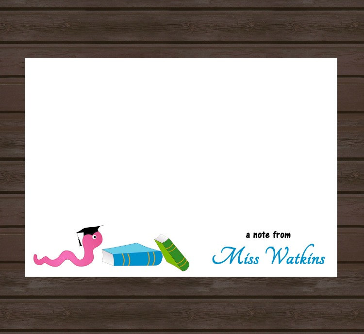 Personalized Note Card For Teacher/ Teacher Gift/ Set Of 8