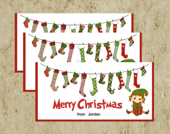 Christmas Treat Bag Topper/ Diy Printable/ Merry Christmas Elf
