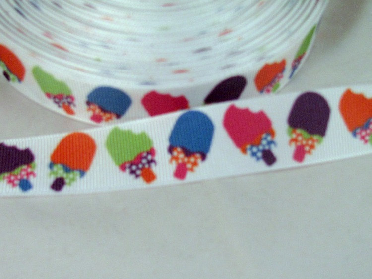 Colorful Summer Popsicle Ribbon 7/8"