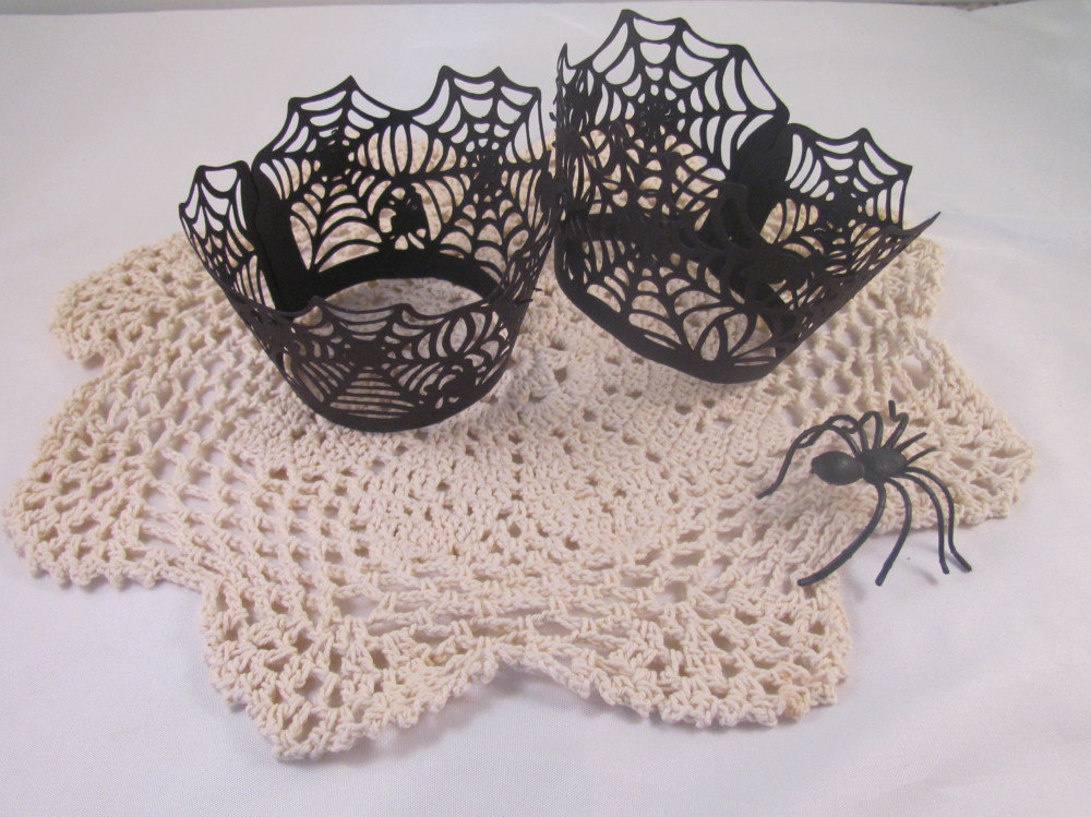 Spiderweb Cupcake Wrappers For Halloween